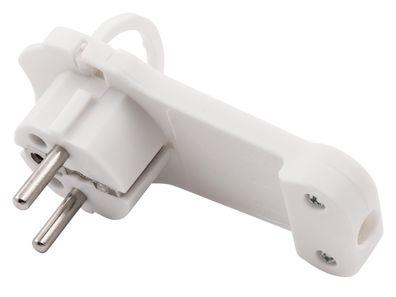 Schutzkontakt-Winkelstecker McPower extra flach, Handgriff, Zugentlastung