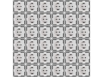 Schutzkontakt-Steckdose McPower ''Cup'' 250V /16A, UP, Klemmanschluss, 36er-Pack