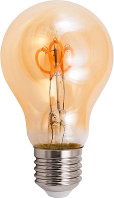 LED Filament Glühlampe McShine ''Retro'' E27, 2W, 160lm, warmweiß, goldenes Glas