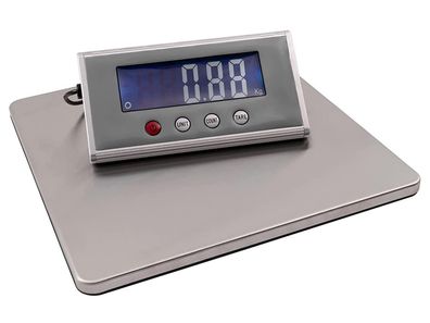 Paketwaage McPower ''PW-200'' 50g - 200kg, 27x27cm Edelstahl-Platte