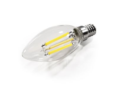 LED Filament Kerzenlampe McShine ''Filed'', 3000K, E14, 6W, 1055lm, 230V, warmweiß