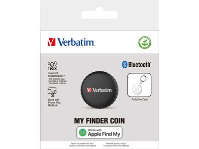 Bluetooth Tracker Verbatim My Finder ''MYFC-01B'' für Apple ''Wo ist?'' mit Ring