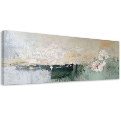 Leinwandbild, Grün Beige Moderne Abstraktion