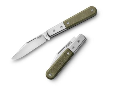 LionSteel Shuffler Barlow Canvas Micarta Green