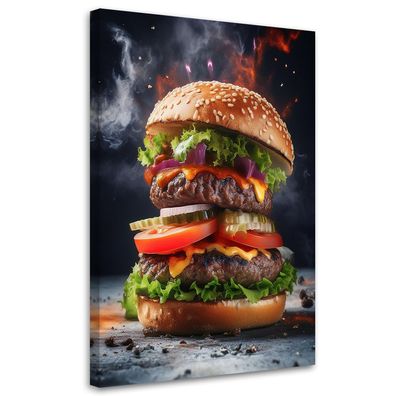Leinwandbild, Burger Essen Restaurant