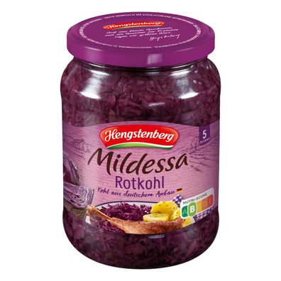 Hengstenberg Mildessa Rotkohl mildes Rotkraut tafelfertig 680g