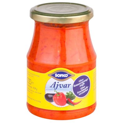 Sofko Ajvar Gemüsezugereitung mit Paprika und Auberginen 370ml