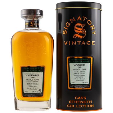 Caperdonich 20 Jahre (2000-2021) Cask #29503, 56,9% 0,7 ltr. Signatory Vintage