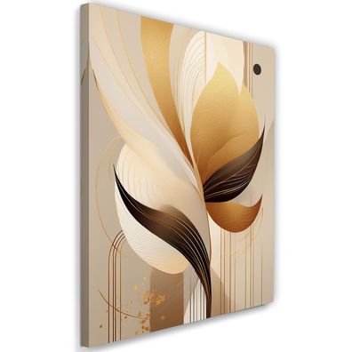 Leinwandbild, Abstraktes Gold Formen Boho