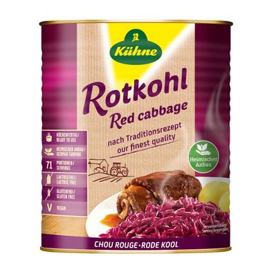 Kühne Rotkohl Das Original küchenfertig Abtropfgewicht 9200g