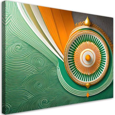 Leinwandbild, Indien Mandala Symbol