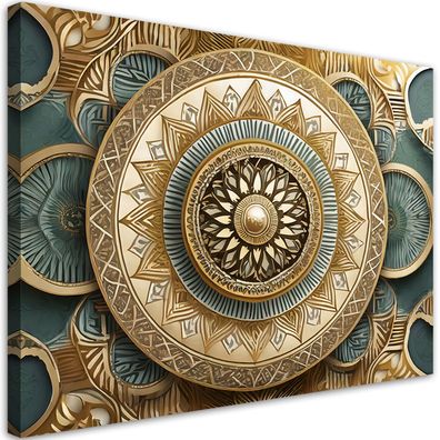 Leinwandbild, Abstrakte Mandala