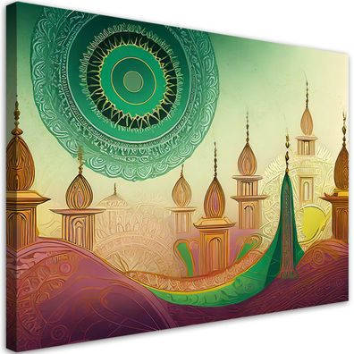 Leinwandbild, Mandala Islamische Stadt