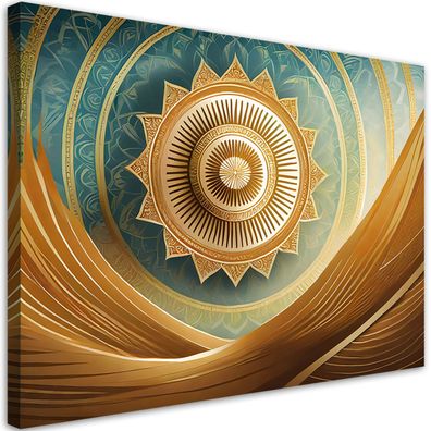 Leinwandbild, Mandala Gold Orientalisch