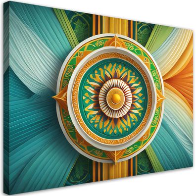 Leinwandbild, Mandala Zen Symbol