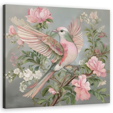 Leinwandbild, Shabby Chic Vogel