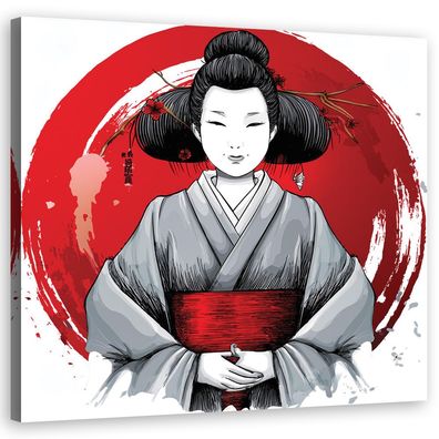 Leinwandbild, Japanische Geisha Ukiyo-E