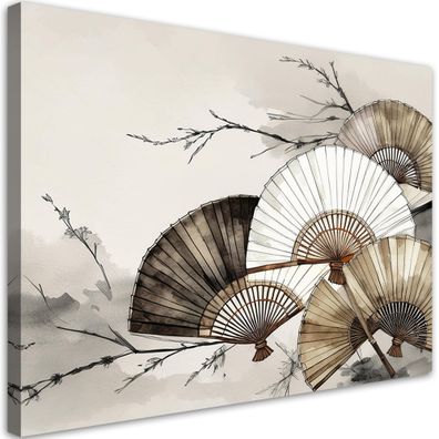 Leinwandbild, Japanische Fächer