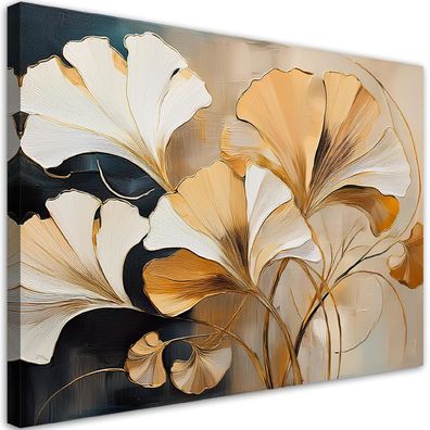 Leinwandbild, Boho Laub Natur