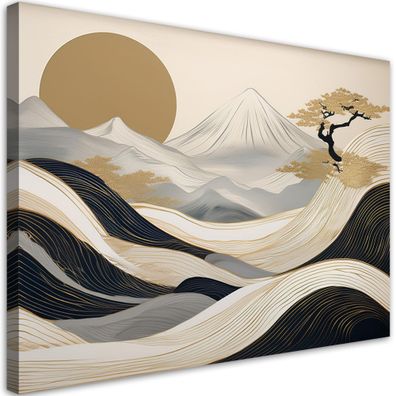 Leinwandbild, Japanische Boho-Landschaft