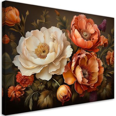 Leinwandbild, Natur Botanicals Blattwerk Blumen