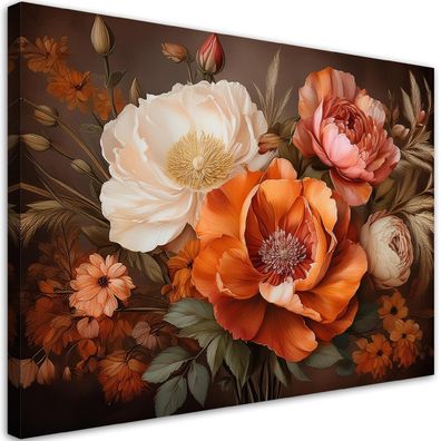 Leinwandbild, Natur Botanicals Blattwerk Blumen