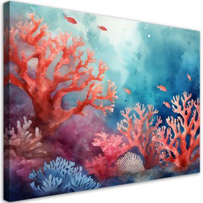 Leinwandbild auf Leinwand Meer Korallenriff Wall Art Decoration Leinwand Wall Art