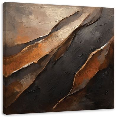 Wandbild Braune Textur Abstraktion 3D Wall Art Decoration Wohnzimmer Bild