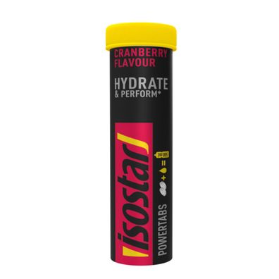 Isostar Powertabs Cranberry 10 Brausetabletten in einem Röhrchen 120g