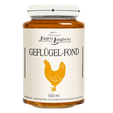 Jürgen Langbein Feine Küche Geflügel Fond für Saucen und Suppen 500ml