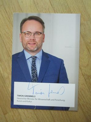 Hessen Minister SPD Timon Gremmels - handsigniertes Autogramm!!!