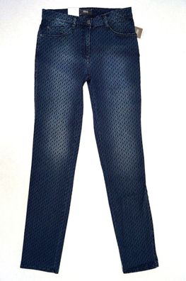 BRAX MARY Jeans gemusterte Jeans Slim Fit Gr.36 L32 Stretch dunkelblau 99,95 NEU