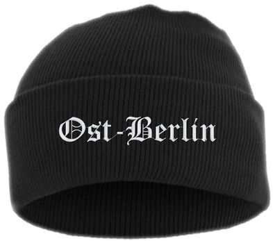 Ost-Berlin Umschlagmütze - Altdeutsch - Bestickt - Mütze mit breitem