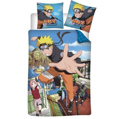 Naruto Bettwäsche-Set 140x200 cm 100% Baumwolle für Fans von Naruto