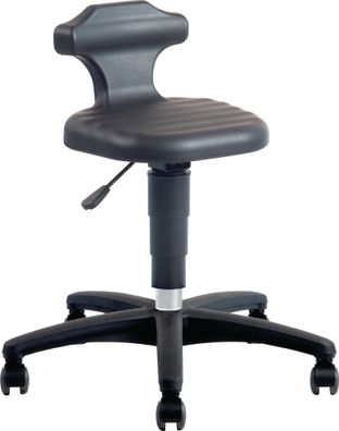 Drehhocker Flex Rl. Integralschaum schwarz Sitz-H.450-650mm m. Rückenstütze BIMOS