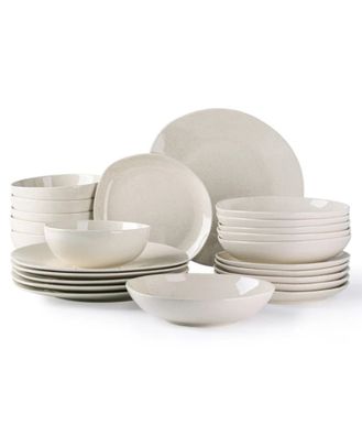 Soho Geschirrset aus hochwertigem Porzellan - für stillvolles Servieren in Beige