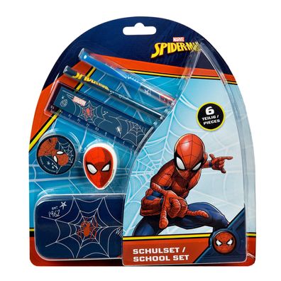 Spiderman Schulset – 6-teiliges Schreibwaren-Set für Kinder