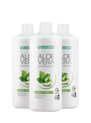 LR Aloe Vera Drinking Gel Intense Sivera mit Brennnessel-Extrakt 3x 1 Liter Flaschen