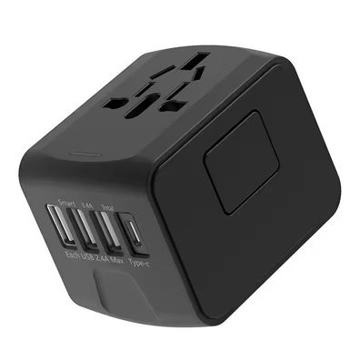 Malayin Universal Reiseadapter Reisestecker Steckdose Weltweit 4 USB Anschlüsse