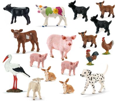 Schleich Tierfiguren Bauernhof Set 17 Tiere Spielzeug Tiere Bauernhof Kinder