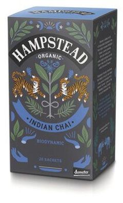 Hampstead Tea 6x Organic Demeter Indian Chai Black Tea 40g