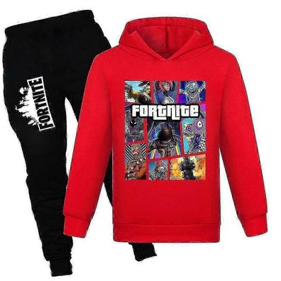 7-14 Jahre Kinder Teenager Jungen Mädchen Fortnite Trainingsanzug Set Hoodies Kapuzen