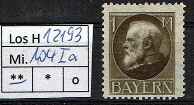 Los H12193: Bayern Mi. 104 I A * *