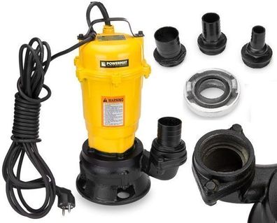 Tauchpumpe 750W Schmutzwasserpumpe Fäkalienpumpe Gartenpumpe Abwasserpumpe