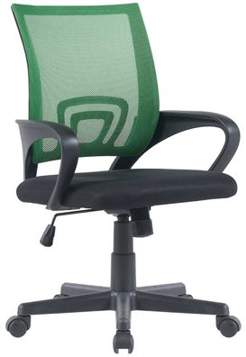 Bürostuhl 120 kg belastbar Netzbezug schwarz / grün ergonomisch Drehstuhl NEU