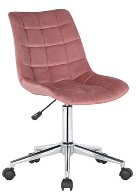 Bürostuhl Samt pink Drehstuhl Arbeitshocker Schreibtischstuhl modern design