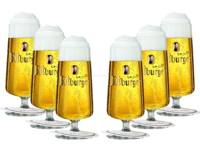 Bitburger Bierglas Gläser-Set - 6x Biergläser / Kelch / Tulpen