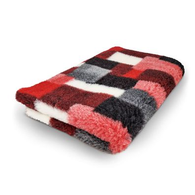 Vet Bed Hundedecke Hundebett Schlafplatz 75 x 50 cm Patchwork rot