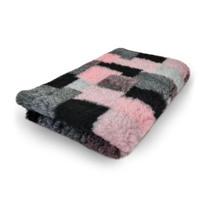 Vet Bed Hundedecke Hundebett Schlafplatz 100 x 75 cm rose grau schwarz