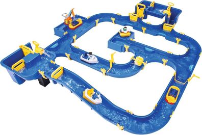 BIG - Waterplay Amsterdam Wasserbahn blau, 175 x 143 x 27cm große Bahn + 4 Boote